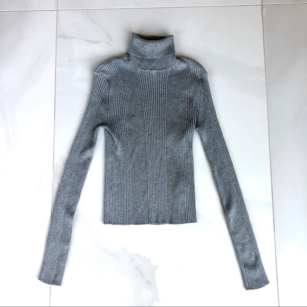 Ribbed Turtle Neck Shirt
